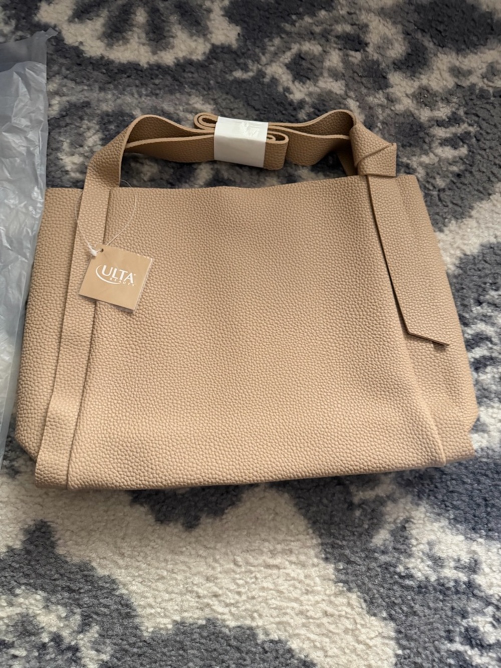 Ulta Beauty Taupe Textured Tote